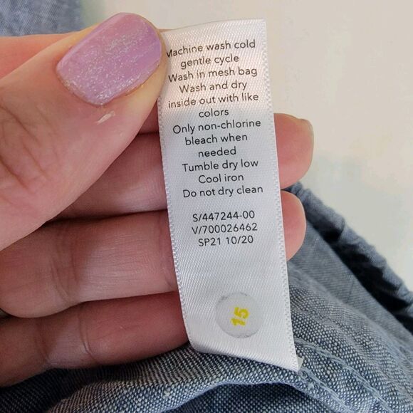 Athleta Cabo 100% Linen Blue Wide‎ Leg Pants Drawstring Pockets Plus Size 26 EUC - Picture 7 of 11